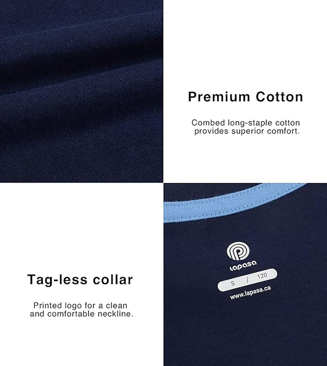 Kids Cotton T-Shirts 4-Pack Short Sleeve Plain Summer Tees